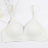 Women's Hot Pink Seamless Triangle Bra Deep V Push-up