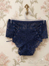 Intricate floral lace paired with side-tie detailing for the ultimate feminine charm a ( Pack OFF Three )