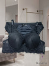 This fancy article is designed for both elegance and comfort, making it a perfect addition to your intimate wear collection.
Crafted from a delicate, intricate floral lace pattern that covers the full cups, the wide under-bust band, and the matching panti