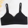 Women's Hot Pink Seamless Triangle Bra Deep V Push-up