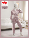 Two Hearts 2 piece silk Front Open suit