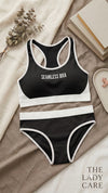 Cross-Border Letter Printed Bra Set Adjustable Straps Low-Rise Sexy Thin Push-Up Anti-Exposure Briefs Sports Back Bikini
Panties