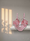 Hot Girls Lip Print Sexy Video Lingerie 2pcs Lace Bra and Panty Set Deep V Neck Women's Underwear Set Sensual
Linaerie