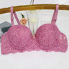 Wholesale Ladies Seamless Push up Gather Anti-External Expanded Size Underwear V-Neck Plain Underwire Lace Bra