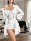 Indulge in luxury and sophistication with the stunning burgundy lingerie and sheer robe set from The Lady Care. Designed to make a statement, this exquisite ensemble blends romantic tones