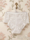 Intricate floral lace paired with side-tie detailing for the ultimate feminine charm a ( Pack OFF Three )