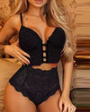 Factory Night Wear Lace Sexy V-neck Comfortable Seamless Hollow Out Women Bra Set