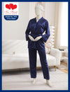 Two Hearts 2 piece silk Front Open suit