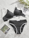 Soft padded Sports wireless Bra Set