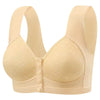 Women's Seamless Ice Silk Sports Bra Sexy Vest-Style with Front Buckle and Fixed Cup for Middle-aged and Elderly for
Summer Bra