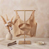 Smooth Front: Molded cups create a natural silhouette and a
smooth finish under any outfit.