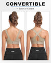 PREMIUM QUALITY FRONT CLOSURE PADDED HIGH IMPACT SPORTS BRA WITH ADJUSTABLE WAIST BAND-RUST