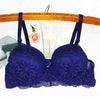 Wholesale Ladies Seamless Push up Gather Anti-External Expanded Size Underwear V-Neck Plain Underwire Lace Bra