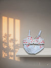 Hot Girls Lip Print Sexy Video Lingerie 2pcs Lace Bra and Panty Set Deep V Neck Women's Underwear Set Sensual
Linaerie