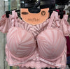 Sexy Lingerie Floral Pushup Bra Gathering Lace and Bowknot Bra Underwire Brassiere Adjustable Women's Underwear