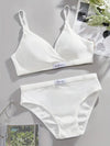 Soft padded Sports wireless Bra Set