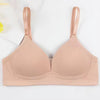 Women's Hot Pink Seamless Triangle Bra Deep V Push-up