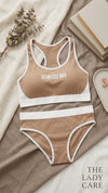 Cross-Border Letter Printed Bra Set Adjustable Straps Low-Rise Sexy Thin Push-Up Anti-Exposure Briefs Sports Back Bikini
Panties