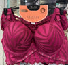 Sexy Lingerie Floral Pushup Bra Gathering Lace and Bowknot Bra Underwire Brassiere Adjustable Women's Underwear