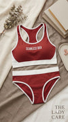 Cross-Border Letter Printed Bra Set Adjustable Straps Low-Rise Sexy Thin Push-Up Anti-Exposure Briefs Sports Back Bikini
Panties