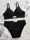 Soft padded Sports wireless Bra Set