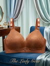 Embossed florals, rich bronze tones, and a touch of sparkle. What's not to love?
Supportive Wide Straps: Designed with wide, smooth, satin-finish straps that distribute weight evenly for ultimate comfort and lift.