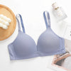 Women's Hot Pink Seamless Triangle Bra Deep V Push-up