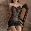 Sexy Sparkly ODM Nightclub Lingerie Set; Hot Seductive Backless Nightgown Sheer Uniform-Style No-Zip Sleepwear