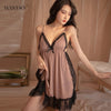 Side Slit Lace Lingerie Nighty