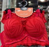 Sexy Lingerie Floral Pushup Bra Gathering Lace and Bowknot Bra Underwire Brassiere Adjustable Women's Underwear