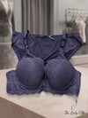 This fancy article is designed for both elegance and comfort, making it a perfect addition to your intimate wear collection.
Crafted from a delicate, intricate floral lace pattern that covers the full cups, the wide under-bust band, and the matching panti