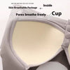 Women's Seamless Ice Silk Sports Bra Sexy Vest-Style with Front Buckle and Fixed Cup for Middle-aged and Elderly for
Summer Bra