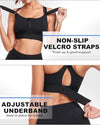 PREMIUM QUALITY FRONT CLOSURE PADDED HIGH IMPACT SPORTS BRA WITH ADJUSTABLE WAIST BAND-RUST